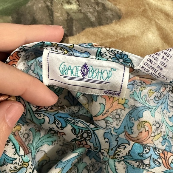 Y2K Silky Slip Dress Sleepwear Large Vintage Floral Feminine Coquette Cottage - Picture 6 of 7